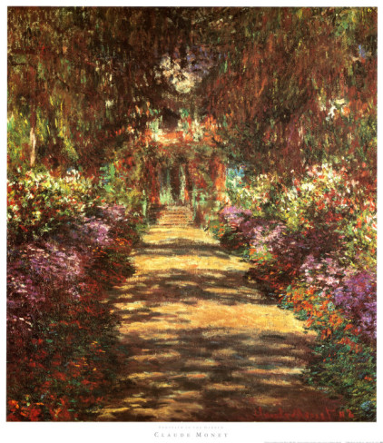 Footpath In The Garden-Claude Monet Painting - Click Image to Close